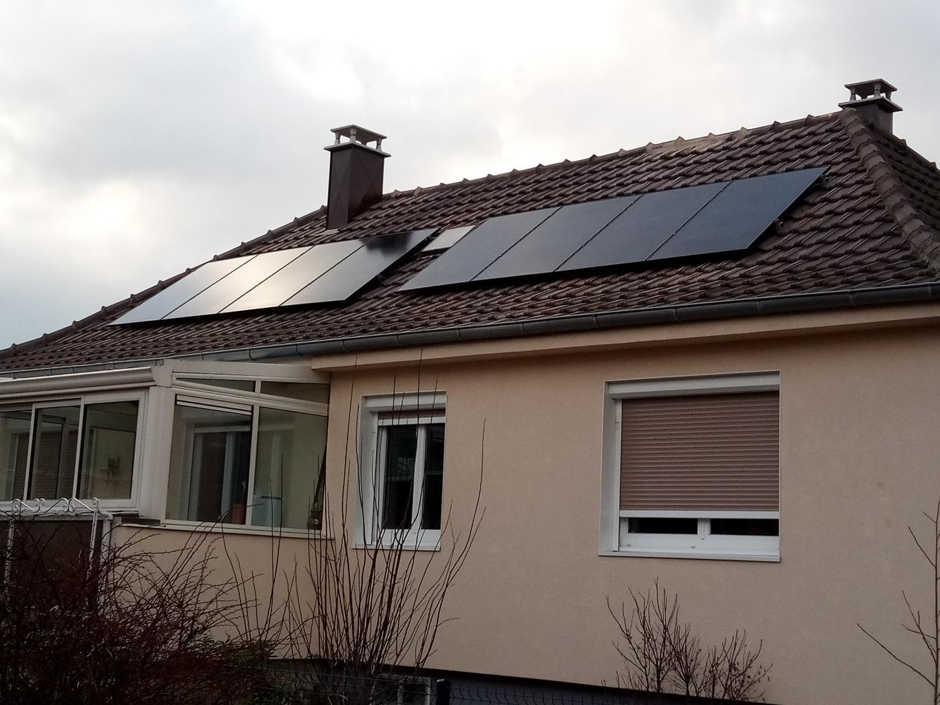 Panneaux photovoltaïques sur toiture