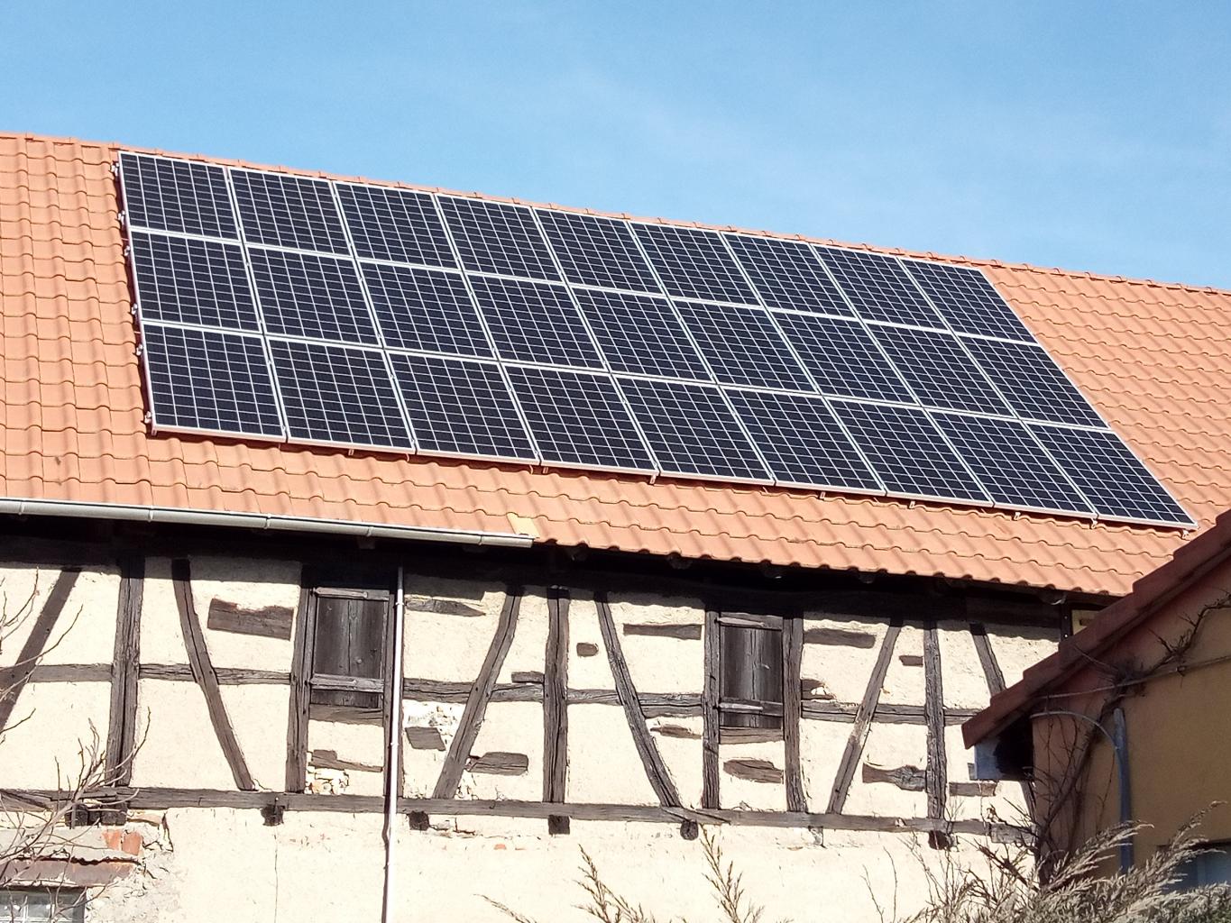 Panneaux photovoltaïques sur toiture