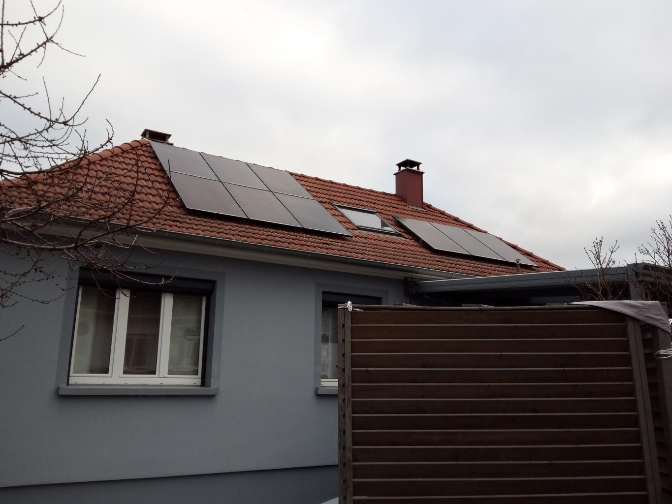 Panneaux photovoltaïques sur toiture