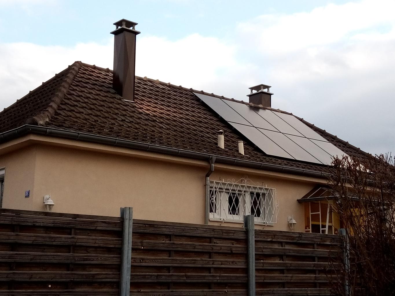 Panneaux photovoltaïques sur toiture